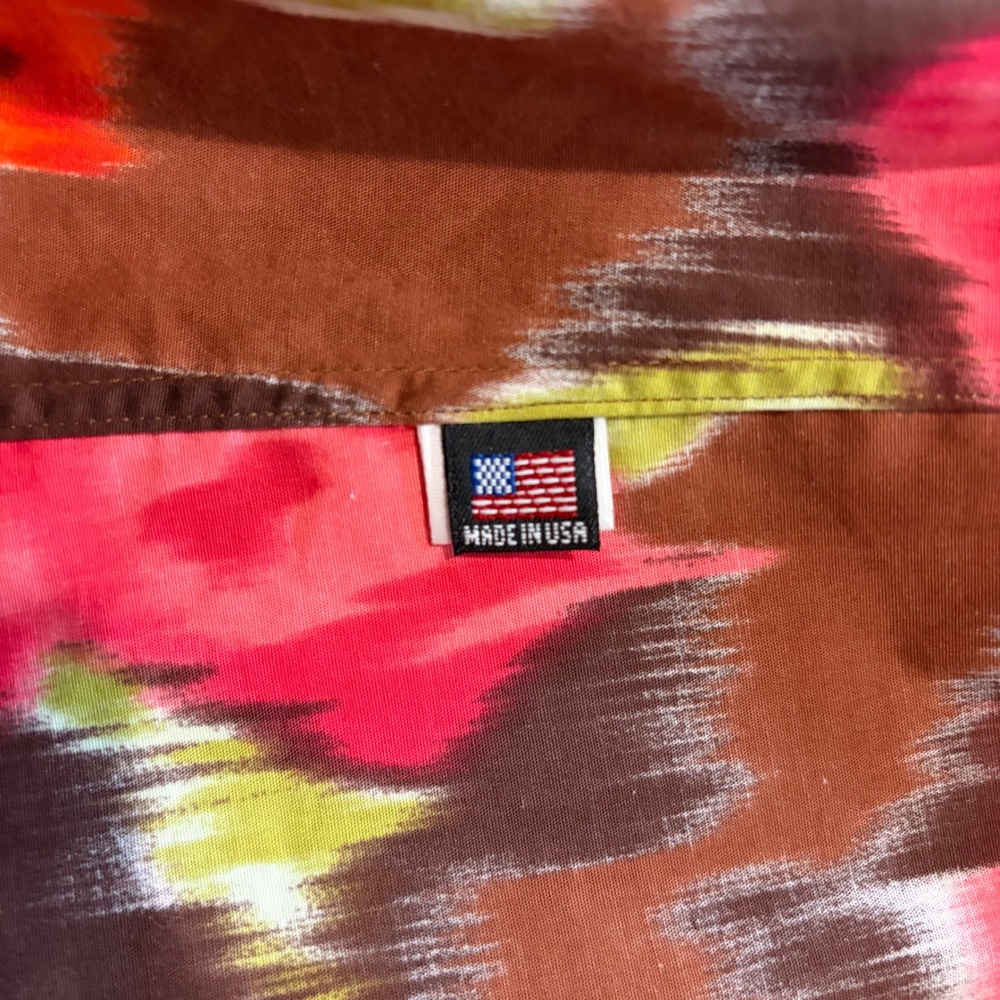 Liz‎ Locke New York Floral Button Front Blouse Size 14 Made in USA - Picture 8 of 8